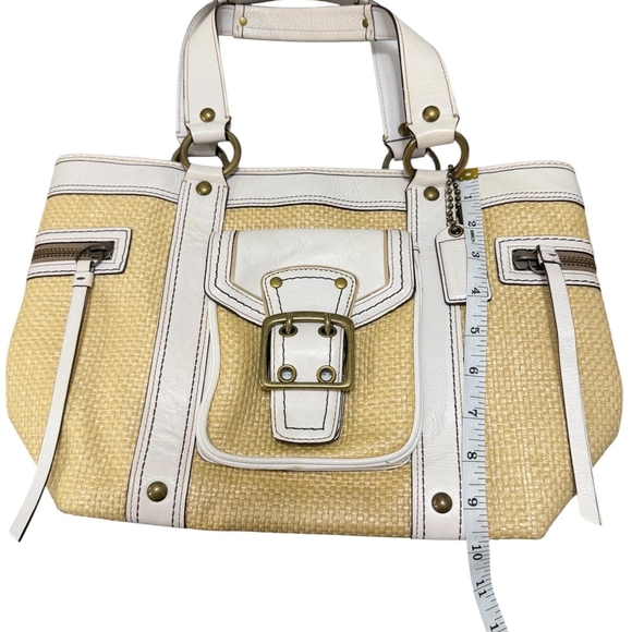 Coach Cream and Tan Tote Bag - Picture 8 of 14